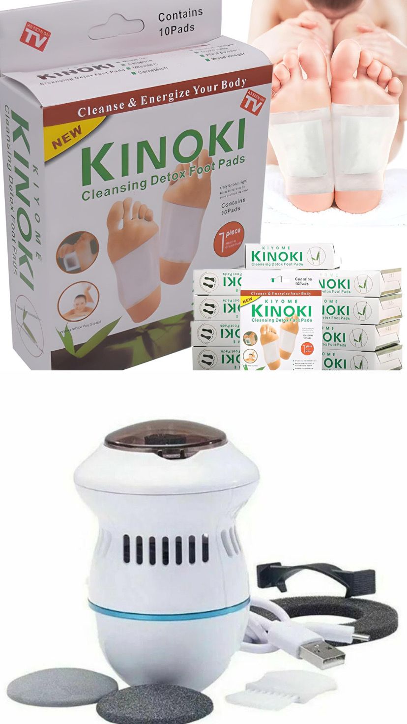 pack parche kinoki + exfoliador de pies